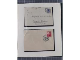 1840/1940 (ca.), reichhaltige gestempelte 3-bändige Sammlung mit Vor- und Nachläufern sowie kleiner Stempelsammlung, vielfach