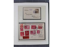 1840/1940 (ca.), reichhaltige gestempelte 3-bändige Sammlung mit Vor- und Nachläufern sowie kleiner Stempelsammlung, vielfach
