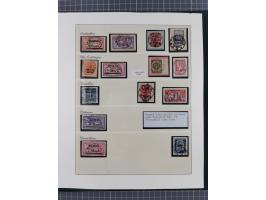 1840/1940 (ca.), reichhaltige gestempelte 3-bändige Sammlung mit Vor- und Nachläufern sowie kleiner Stempelsammlung, vielfach