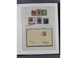 1840/1940 (ca.), reichhaltige gestempelte 3-bändige Sammlung mit Vor- und Nachläufern sowie kleiner Stempelsammlung, vielfach