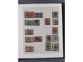 1840/1940 (ca.), reichhaltige gestempelte 3-bändige Sammlung mit Vor- und Nachläufern sowie kleiner Stempelsammlung, vielfach