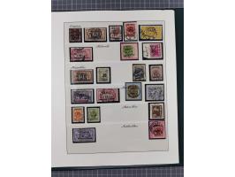 1840/1940 (ca.), reichhaltige gestempelte 3-bändige Sammlung mit Vor- und Nachläufern sowie kleiner Stempelsammlung, vielfach