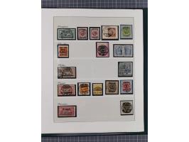 1840/1940 (ca.), reichhaltige gestempelte 3-bändige Sammlung mit Vor- und Nachläufern sowie kleiner Stempelsammlung, vielfach