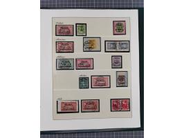 1840/1940 (ca.), reichhaltige gestempelte 3-bändige Sammlung mit Vor- und Nachläufern sowie kleiner Stempelsammlung, vielfach