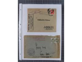 1934/45, ca. 58 Briefe und Karten, dabei 16 mit Propagandastempeln “Wer behauptet, Deutschland sei am Kriege schuld”, “Zu den