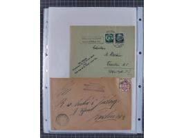 1934/45, ca. 58 Briefe und Karten, dabei 16 mit Propagandastempeln “Wer behauptet, Deutschland sei am Kriege schuld”, “Zu den