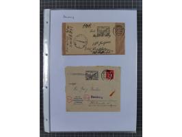 1934/45, ca. 58 Briefe und Karten, dabei 16 mit Propagandastempeln “Wer behauptet, Deutschland sei am Kriege schuld”, “Zu den