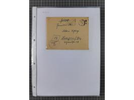 1934/45, ca. 58 Briefe und Karten, dabei 16 mit Propagandastempeln “Wer behauptet, Deutschland sei am Kriege schuld”, “Zu den