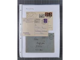 1934/45, ca. 58 Briefe und Karten, dabei 16 mit Propagandastempeln “Wer behauptet, Deutschland sei am Kriege schuld”, “Zu den