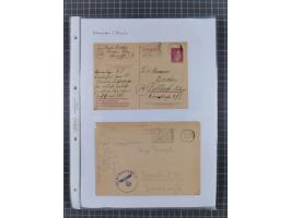 1934/45, ca. 58 Briefe und Karten, dabei 16 mit Propagandastempeln “Wer behauptet, Deutschland sei am Kriege schuld”, “Zu den