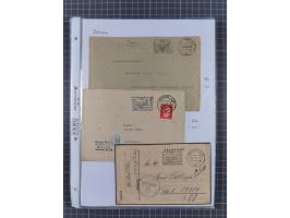 1934/45, ca. 58 Briefe und Karten, dabei 16 mit Propagandastempeln “Wer behauptet, Deutschland sei am Kriege schuld”, “Zu den