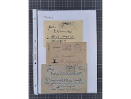 1934/45, ca. 58 Briefe und Karten, dabei 16 mit Propagandastempeln “Wer behauptet, Deutschland sei am Kriege schuld”, “Zu den