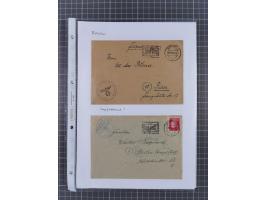 1934/45, ca. 58 Briefe und Karten, dabei 16 mit Propagandastempeln “Wer behauptet, Deutschland sei am Kriege schuld”, “Zu den