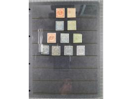 1870/83, Collection on eight pages starting first issues, imperf and rouletted stamps with a wide range of colour shades, dif