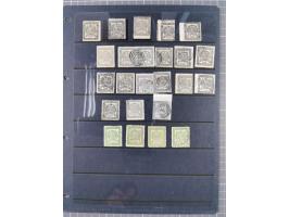 1870/83, Collection on eight pages starting first issues, imperf and rouletted stamps with a wide range of colour shades, dif