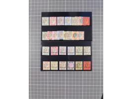 1903/10, Collection on ten stock cards including King Edward VII set of 12, ½ d. to 10 s. black and purple on red overprinted