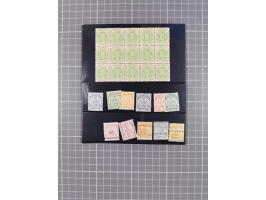 1903/10, Collection on ten stock cards including King Edward VII set of 12, ½ d. to 10 s. black and purple on red overprinted