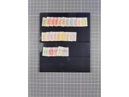 1903/10, Collection on ten stock cards including King Edward VII set of 12, ½ d. to 10 s. black and purple on red overprinted