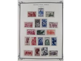 1943/58, Collection on 12 Scott album leaves, mint never hinged, starting uprated and overprinted issues, air mail issues, ma