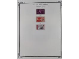 1943/58, Collection on 12 Scott album leaves, mint never hinged, starting uprated and overprinted issues, air mail issues, ma