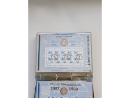BRD: 1997/2023, Sammlung der Numisblätter von 1/1997 bis 5/2023, dabei Silbermünzen 10 DM (25), 10 € (101), 20 € (38) und 25 