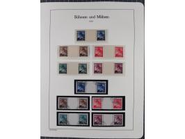 1939/45, postfrische und winzig ungebrauchte/gestempelte Sammlung mit vielen kompletten Gebieten, dabei Böhmen und Mähren mit