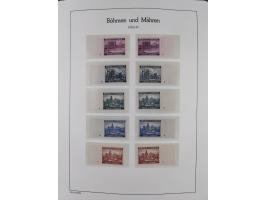 1939/45, postfrische und winzig ungebrauchte/gestempelte Sammlung mit vielen kompletten Gebieten, dabei Böhmen und Mähren mit