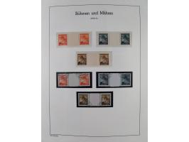 1939/45, postfrische und winzig ungebrauchte/gestempelte Sammlung mit vielen kompletten Gebieten, dabei Böhmen und Mähren mit