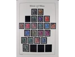1939/45, postfrische und winzig ungebrauchte/gestempelte Sammlung mit vielen kompletten Gebieten, dabei Böhmen und Mähren mit