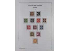 1939/45, postfrische und winzig ungebrauchte/gestempelte Sammlung mit vielen kompletten Gebieten, dabei Böhmen und Mähren mit