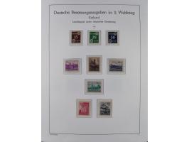 1939/45, postfrische und winzig ungebrauchte/gestempelte Sammlung mit vielen kompletten Gebieten, dabei Böhmen und Mähren mit