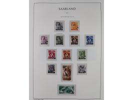 1947/59, in den Hauptnummern komplette Sammlung inkl. Dienstmarken, dabei viele Zwischenstegpaare, Hochwasserblockpaar sign. 