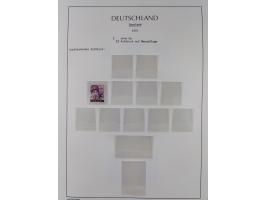 1947/59, in den Hauptnummern komplette Sammlung inkl. Dienstmarken, dabei viele Zwischenstegpaare, Hochwasserblockpaar sign. 