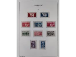 1947/59, in den Hauptnummern komplette Sammlung inkl. Dienstmarken, dabei viele Zwischenstegpaare, Hochwasserblockpaar sign. 