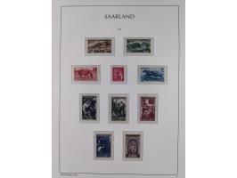 1947/59, in den Hauptnummern komplette Sammlung inkl. Dienstmarken, dabei viele Zwischenstegpaare, Hochwasserblockpaar sign. 