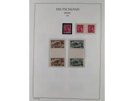 1947/59, in den Hauptnummern komplette Sammlung inkl. Dienstmarken, dabei viele Zwischenstegpaare, Hochwasserblockpaar sign. 