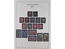 1947/59, in den Hauptnummern komplette Sammlung inkl. Dienstmarken, dabei viele Zwischenstegpaare, Hochwasserblockpaar sign. 