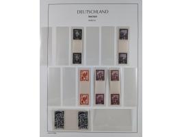 1947/59, in den Hauptnummern komplette Sammlung inkl. Dienstmarken, dabei viele Zwischenstegpaare, Hochwasserblockpaar sign. 