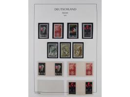 1947/59, in den Hauptnummern komplette Sammlung inkl. Dienstmarken, dabei viele Zwischenstegpaare, Hochwasserblockpaar sign. 