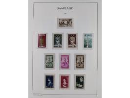 1947/59, in den Hauptnummern komplette Sammlung inkl. Dienstmarken, dabei viele Zwischenstegpaare, Hochwasserblockpaar sign. 