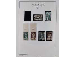 1947/59, in den Hauptnummern komplette Sammlung inkl. Dienstmarken, dabei viele Zwischenstegpaare, Hochwasserblockpaar sign. 