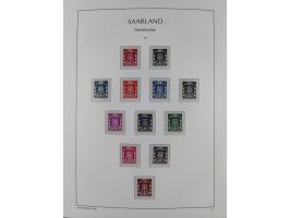 1947/59, in den Hauptnummern komplette Sammlung inkl. Dienstmarken, dabei viele Zwischenstegpaare, Hochwasserblockpaar sign. 