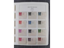 1947/59, in den Hauptnummern komplette Sammlung inkl. Dienstmarken, dabei viele Zwischenstegpaare, Hochwasserblockpaar sign. 