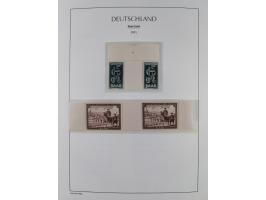 1947/59, in den Hauptnummern komplette Sammlung inkl. Dienstmarken, dabei viele Zwischenstegpaare, Hochwasserblockpaar sign. 