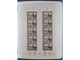 1947/59, in den Hauptnummern komplette Sammlung inkl. Dienstmarken, dabei viele Zwischenstegpaare, Hochwasserblockpaar sign. 