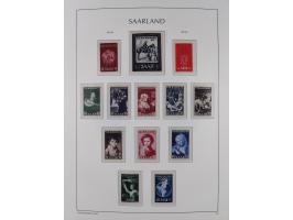 1947/59, in den Hauptnummern komplette Sammlung inkl. Dienstmarken, dabei viele Zwischenstegpaare, Hochwasserblockpaar sign. 