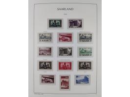 1947/59, in den Hauptnummern komplette Sammlung inkl. Dienstmarken, dabei viele Zwischenstegpaare, Hochwasserblockpaar sign. 