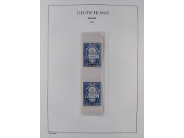 1947/59, in den Hauptnummern komplette Sammlung inkl. Dienstmarken, dabei viele Zwischenstegpaare, Hochwasserblockpaar sign. 