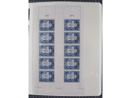 1947/59, in den Hauptnummern komplette Sammlung inkl. Dienstmarken, dabei viele Zwischenstegpaare, Hochwasserblockpaar sign. 