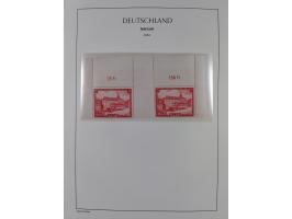 1947/59, in den Hauptnummern komplette Sammlung inkl. Dienstmarken, dabei viele Zwischenstegpaare, Hochwasserblockpaar sign. 